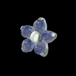 Sm Tanzanite Flower Ti.