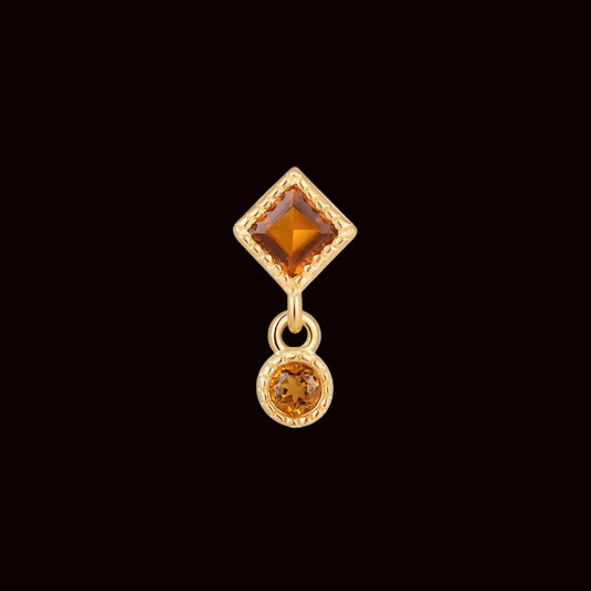 "Trellis" Genuine Madiera Citrine 14K YG