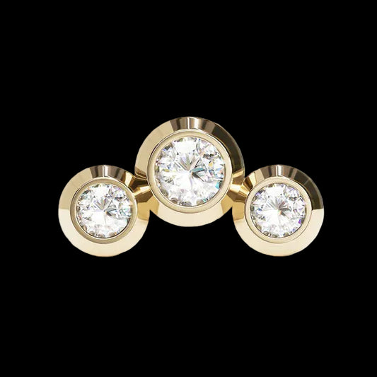 "Trio Curve" Genuine Diamond YG