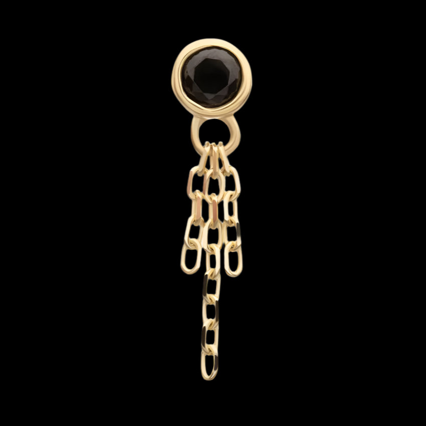 "3 Chain Bezel" Black YG