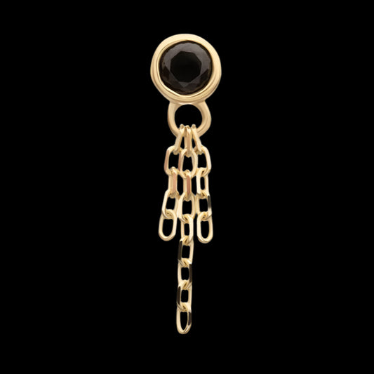 "3 Chain Bezel" Black YG