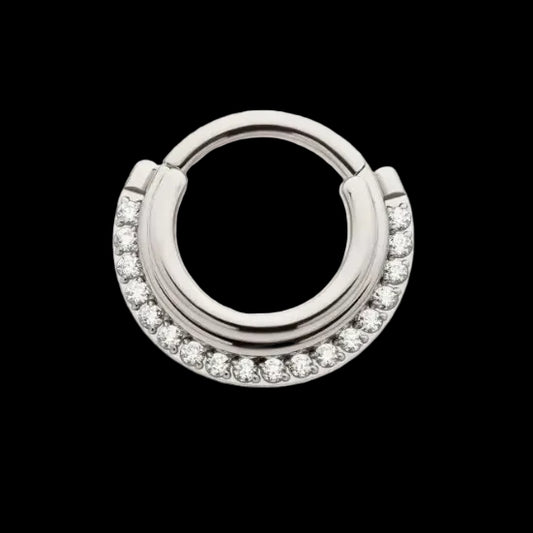 Triple Stack CZ 16g 3/8 Clicker Ti.