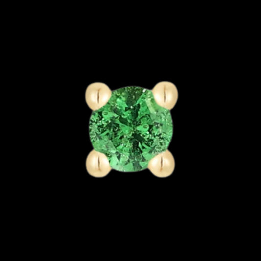2m Tsavorite Prong YG