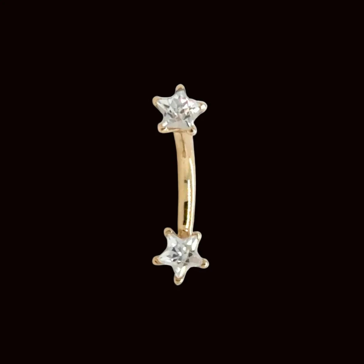 "Twinkle Twinkle" 16g 5/16 CZ 14k YG