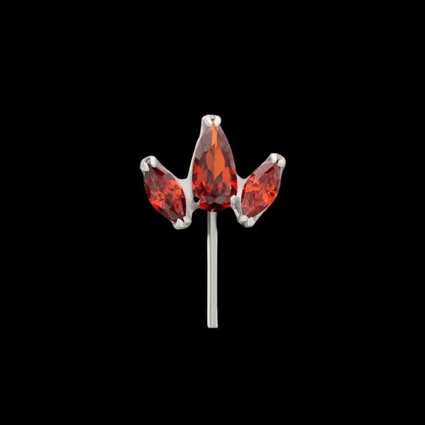 Ruby Vertical/Side Set Marquise Fan Ti.