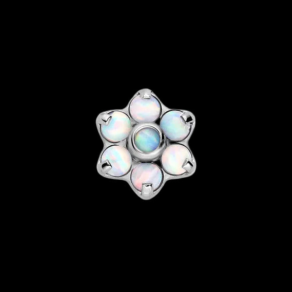 White Opal Flower Ti.
