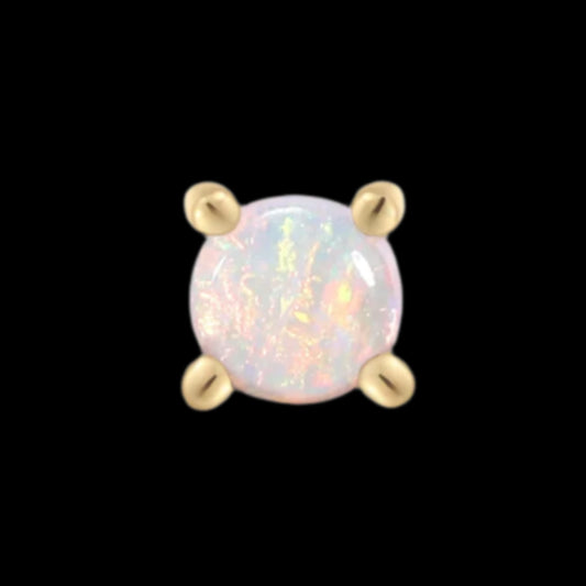 2.5 White Opal Prong YG