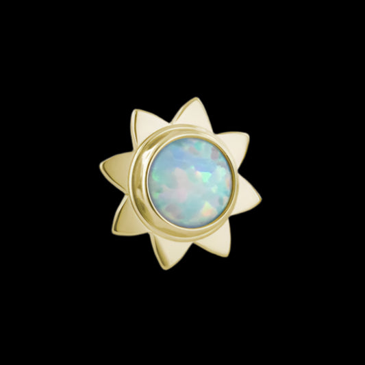 "Sun Cab" White Opal YG