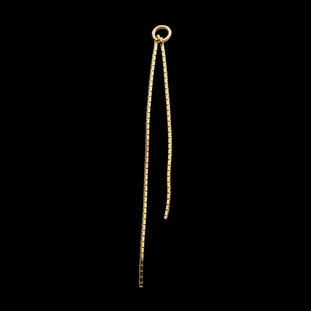 Woven Box Chain Charm YG