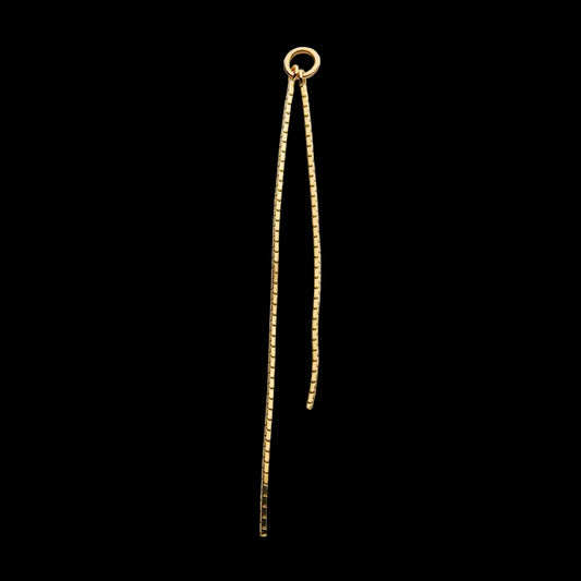 Woven Box Chain Charm YG
