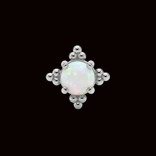 "Zia" White Opal 18k WG