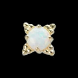 "Zia"(Lg) White Opal YG