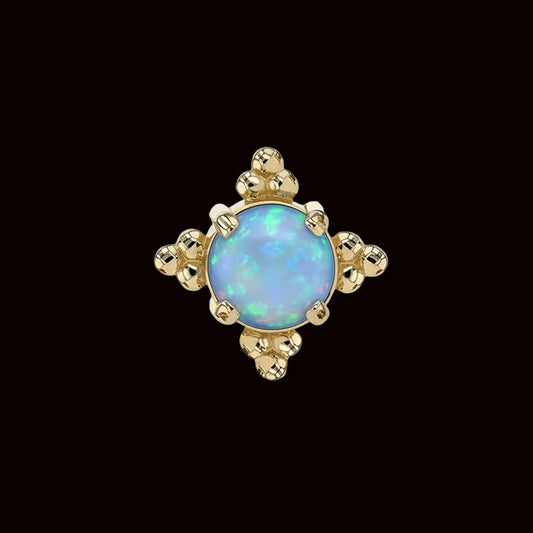"Zia"(Sm) Blue Opal 18k YG
