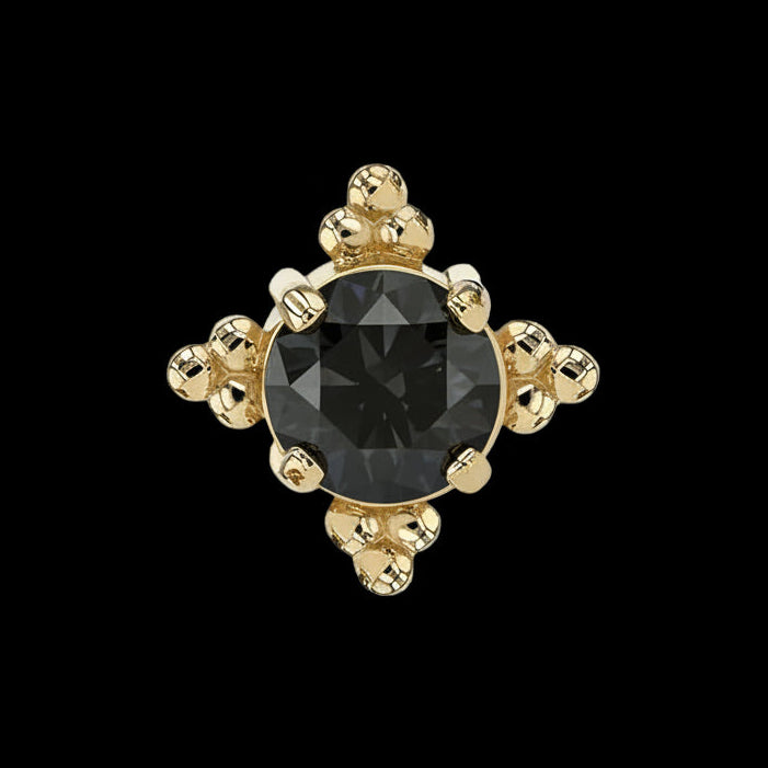 "Zia"(L) Black CZ YG