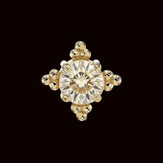 "Zia"(Lg) Champagne CZ 18k YG