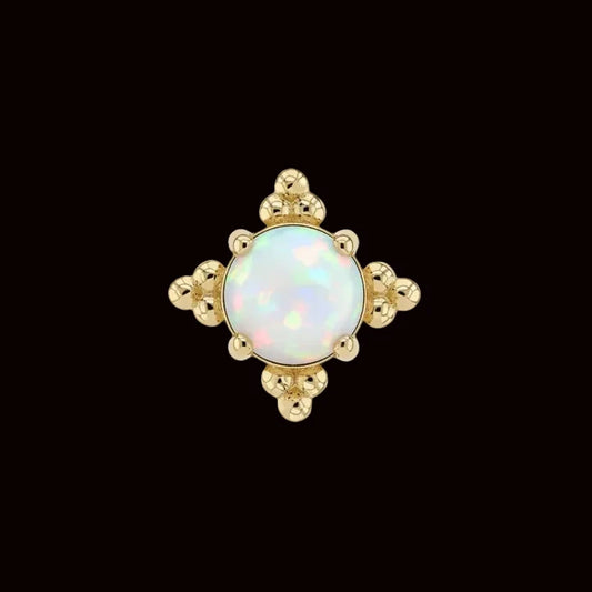 "Zia"(Lg) White Opal 18k YG